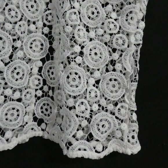 NEXT | size 14 | Elegant White Lace Top with Circular Pattern - Picture 7 of 13